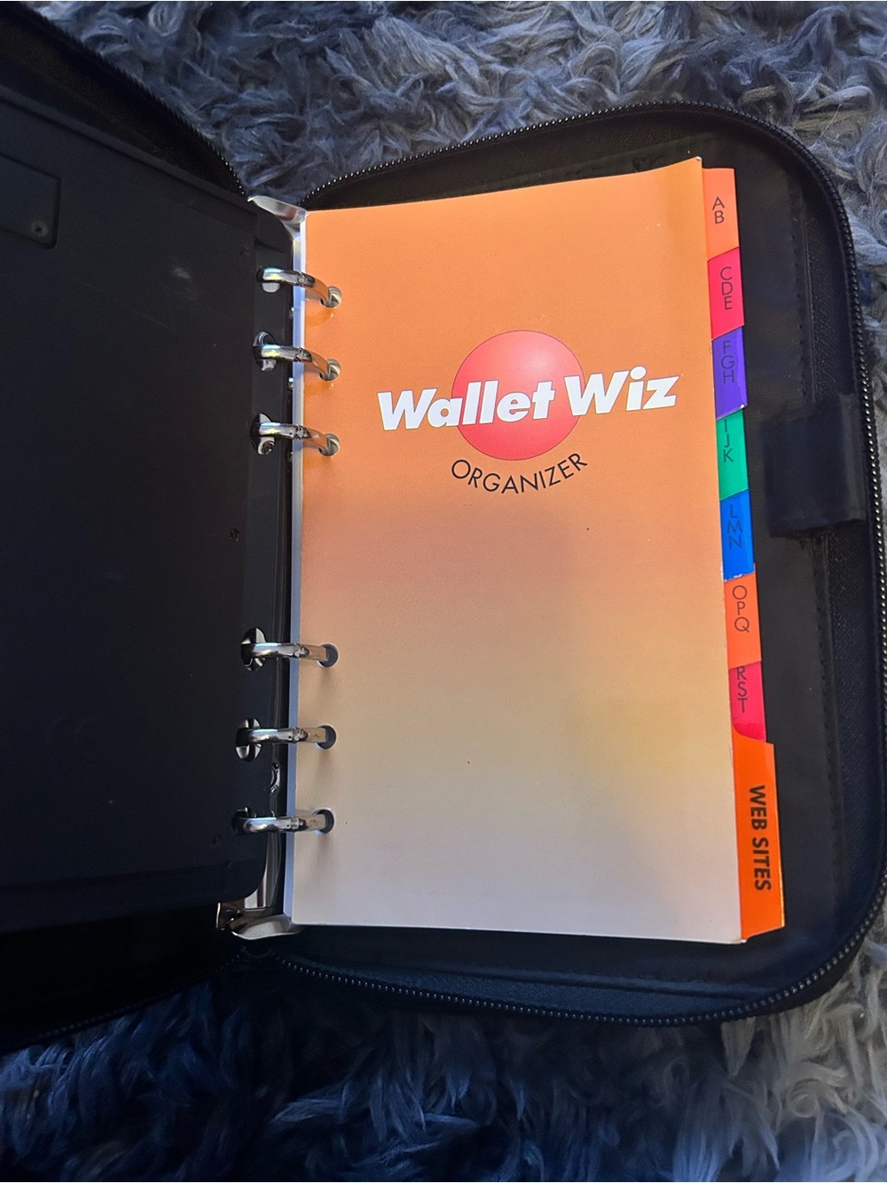 Black Zippered Planner with Built-in Calculator - Picture 3 of 4